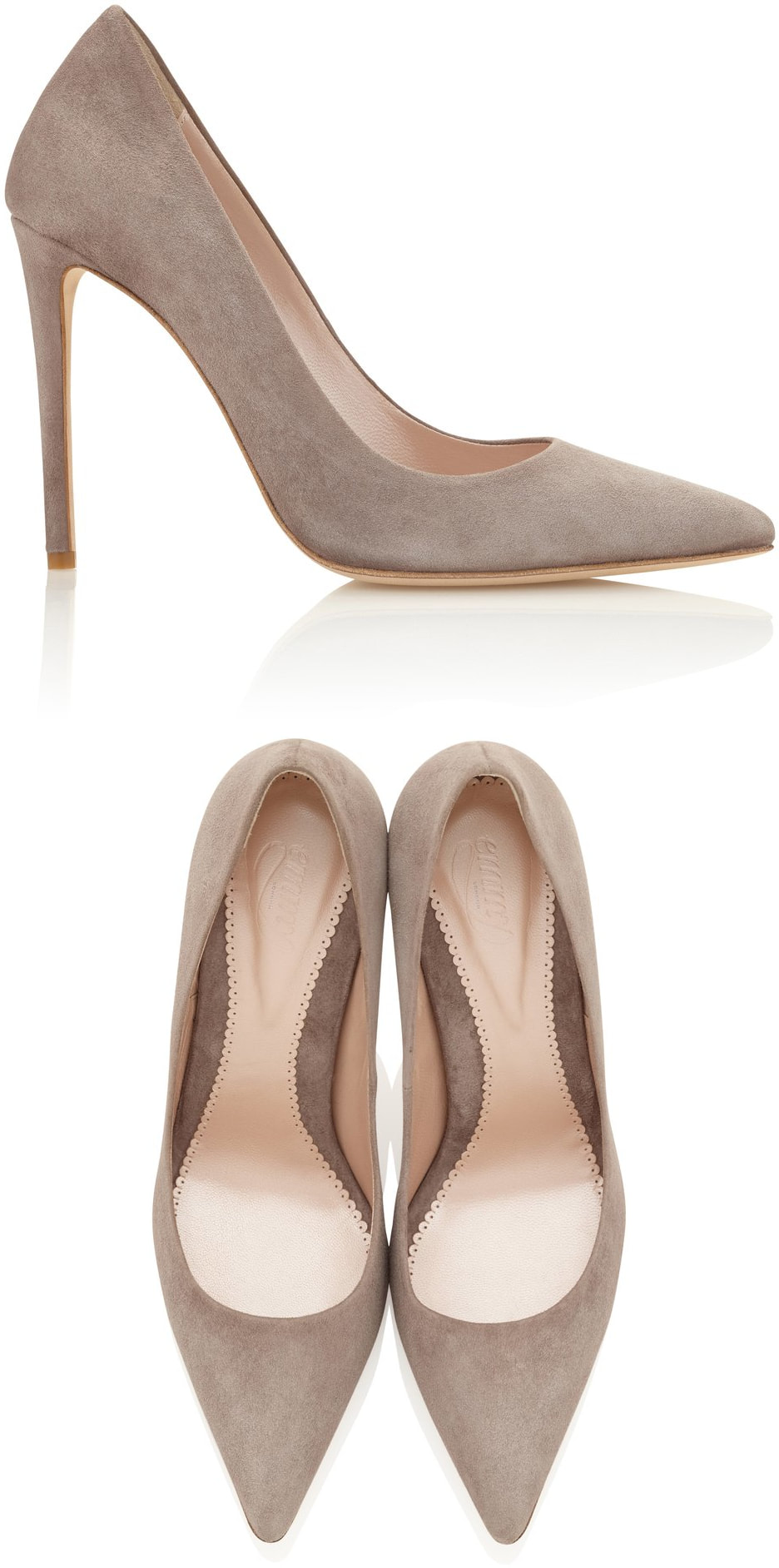 Emmy London Rebecca courts in Cinder suede