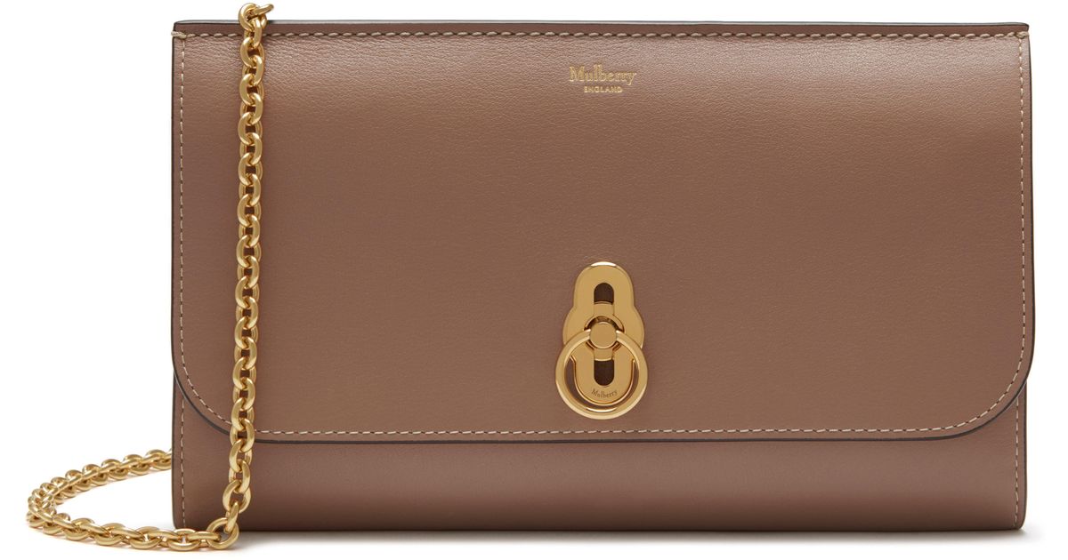 Mulberry Amberley Clutch in Dark Blush Smooth Calf Leather 