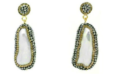 Soru Jewellery Baroque Pearl Double Sided Earrings aso Kate Middleton