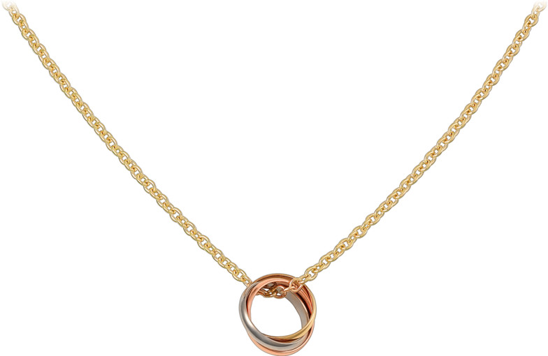 Trinity de Cartier necklace, 18K white gold, 18K pink gold, 18K yellow gold