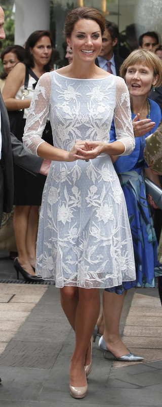Temperley 'Aster Flower' dress as seen on Kate Middleton, the Duchess of Cambridge.