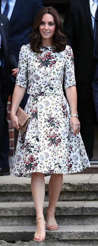 Stuart Weitzman NearlyNude Patent Ankle Strap Sandals as seen on Kate Middleton, The Duchess of Cambridge on Day 2 of Royal Visit Poland 2017
