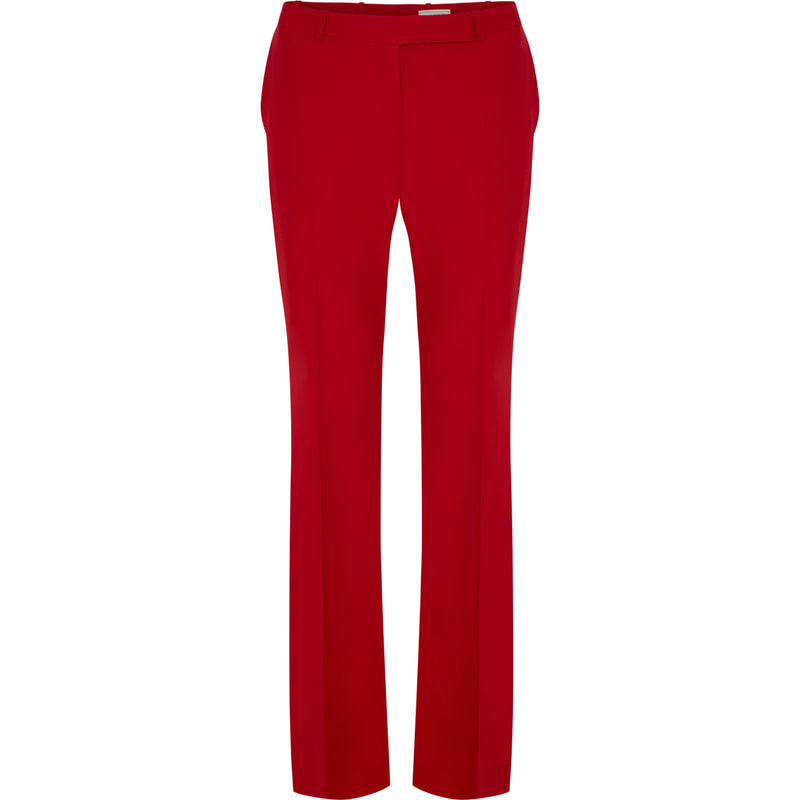 Alexander McQueen Crepe Suit Trousers in Welsh Red