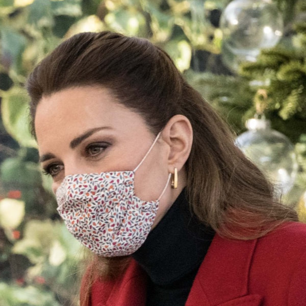 Duchess of Cambridge wears Amaia Reusable Cotton Face Mask in Liberty Print
