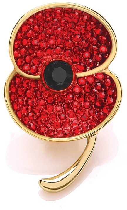 The Poppy Collection Medium Brooch Gold Tone 