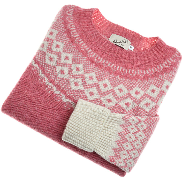 Campbell's of Beauly nordic rose crew jumper