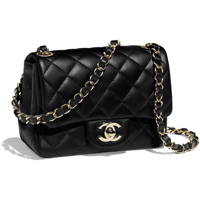 Chanel Mini Flap Bag in Black Lambskin