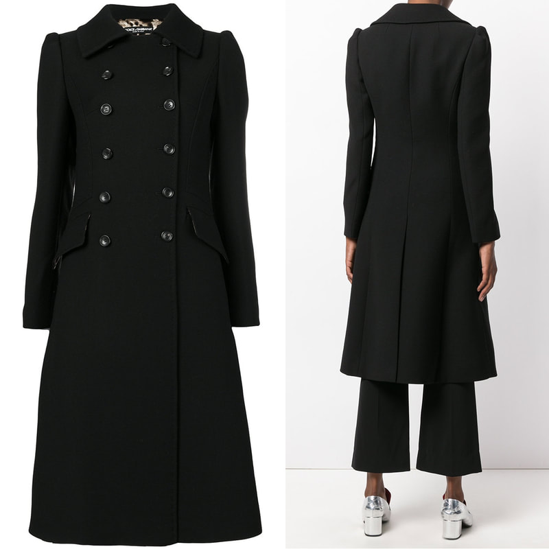  Dolce & Gabbana black double breasted coat