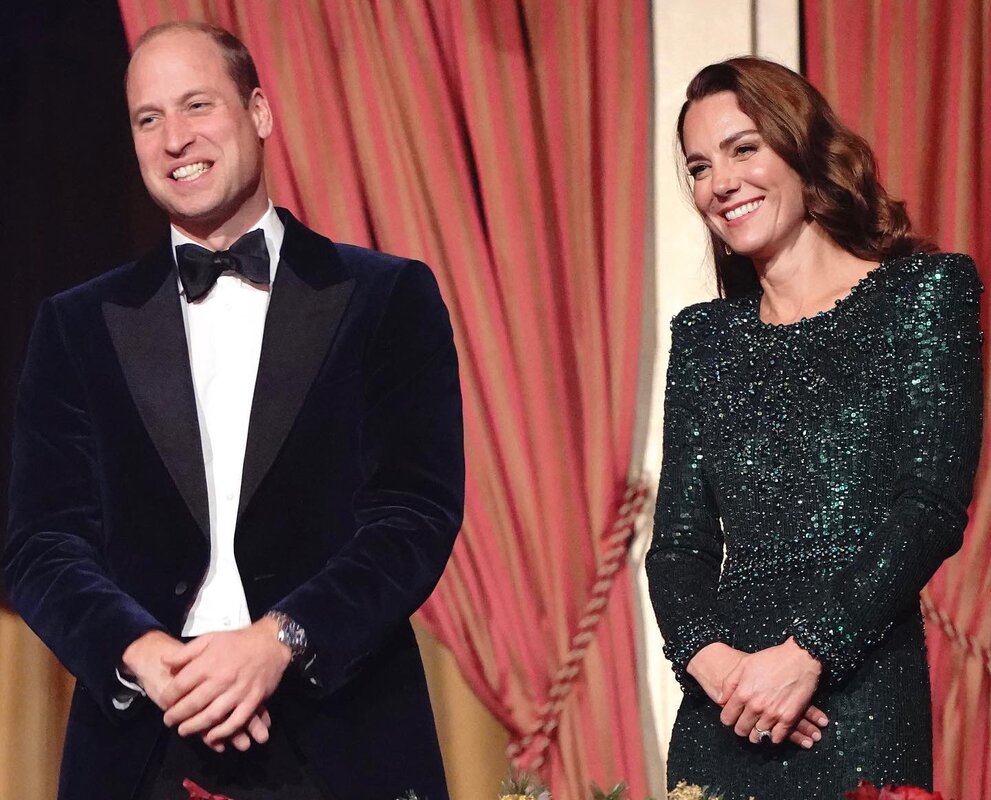 The Duke & Duchess of Cambridge attended the Royal Variety Performance at the t the Royal Albert Hall in London