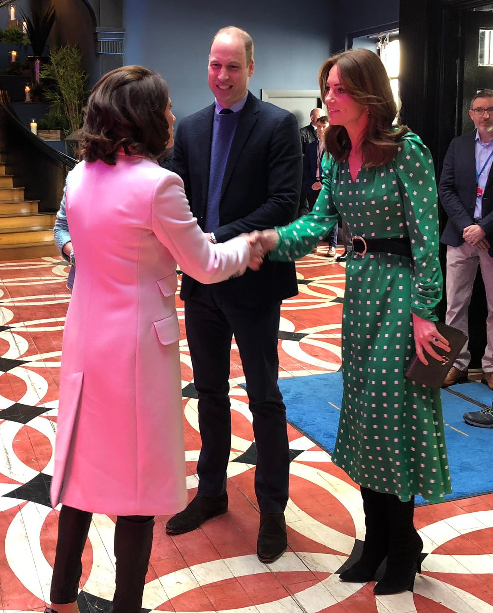 The Duke and Duchess of Cambrideg at Tribeton. Greeted by Minister Josepha Madigan and Galway 2020 CEO Patricia Philbin