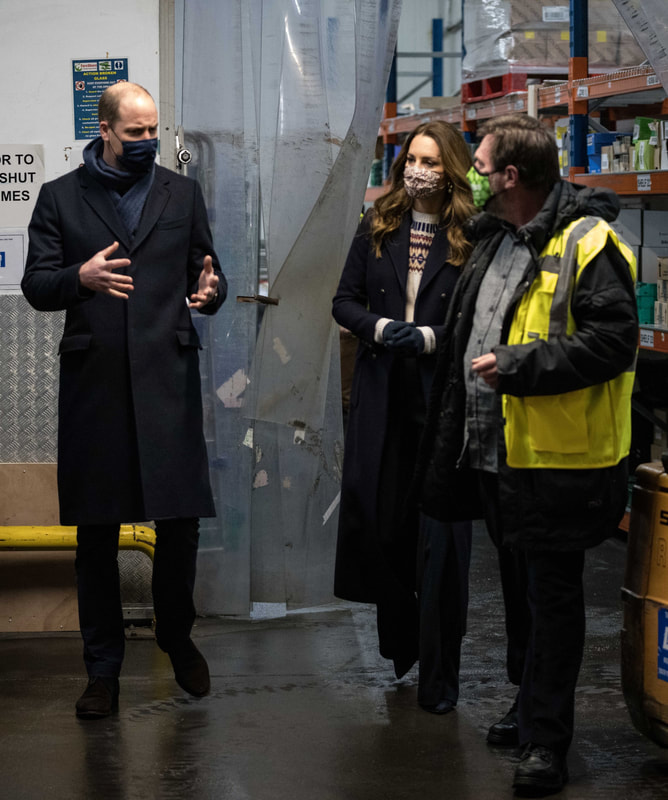 The Duke and Duchess of Cambridge visit FairShare in Manchester on 7 December 2020