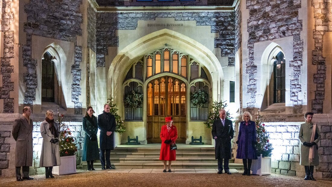 ​The Duke and Duchess of Cambridge joined The Queen, Prince Charles, The Duchess of Cornwall, The Earl and Countess of Wessex, and Princess Anne to welcome essential workers at Windsor Castle on 8 December 2020