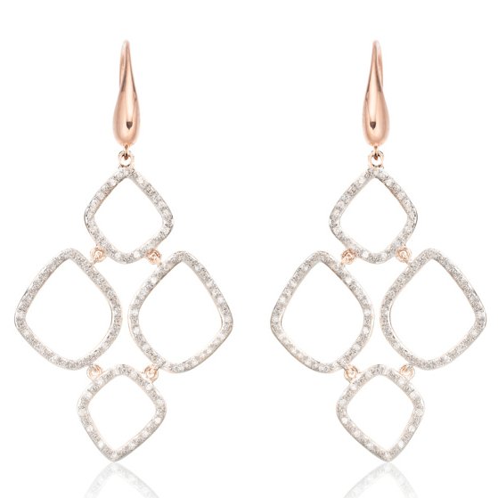 Monica Vinader Riva Diamond Cluster Drop Earrings