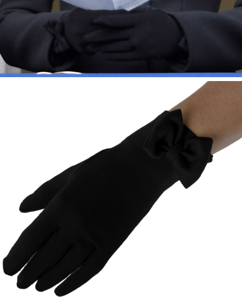 Cornelia James 'Beatrice' black gloves