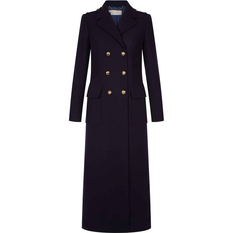 Hobbs London 'Bianca' Navy Maxi Coat