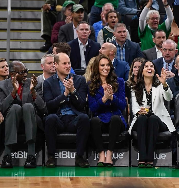 The Prince and Princess of Wales attended a NBA basketball game between the Boston Celtics and the Miami Heat at TD Garden on 30th November 2022