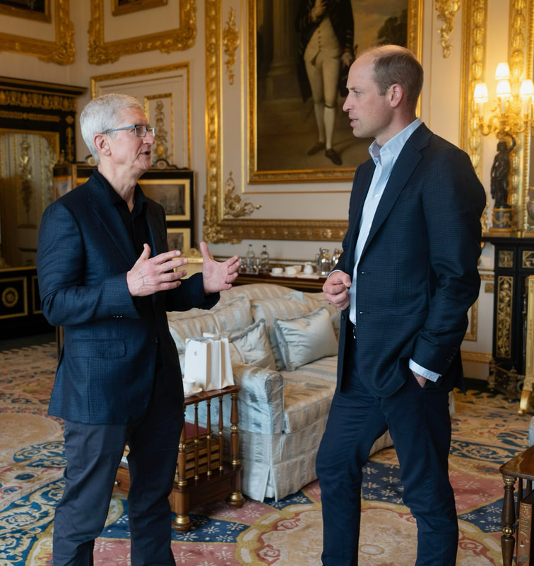 Prince William with Apple CEO Tim Cook 29 September 2023