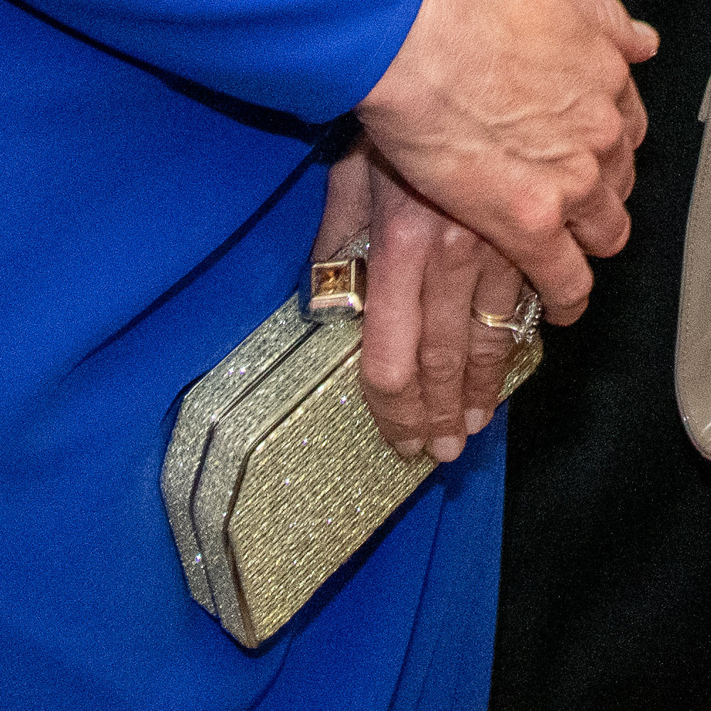 Princess Kate carries Jenny Packham 'Casa' Clutch in Silver