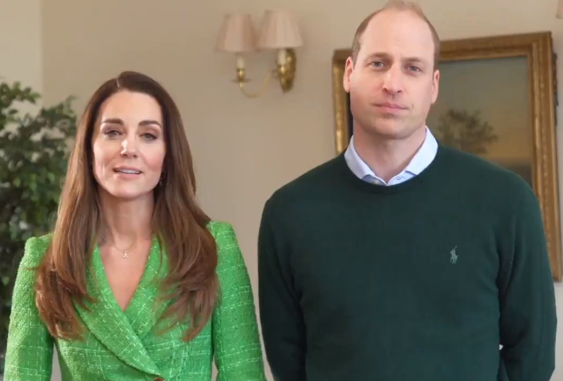The Duke and Duchess of Cambridge joined world leaders in a video to send St Patrick's Day greetings from around the world.