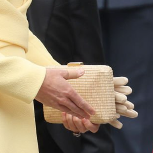 Duchess Kate carries Forever New lily straw clutch