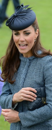 Jaeger 'Kate' Navy Quilted Bag as seen on Kate Middleton, Duchess of Cambridge.