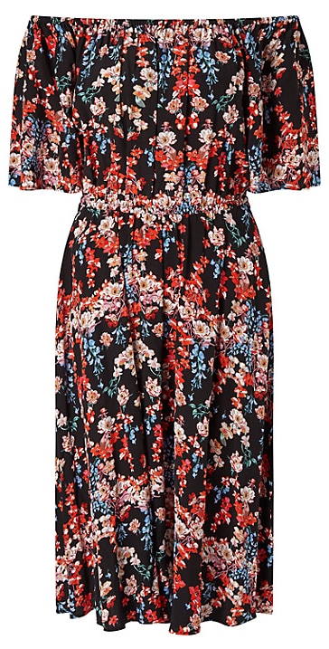 Somerset by Alice Temperley Black 'Peony' Off The Shoulder Dress