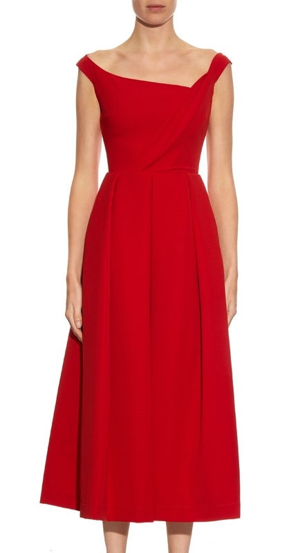 Preen by Thornton Bregazzi red Finella midi dress aso Kate Middleton