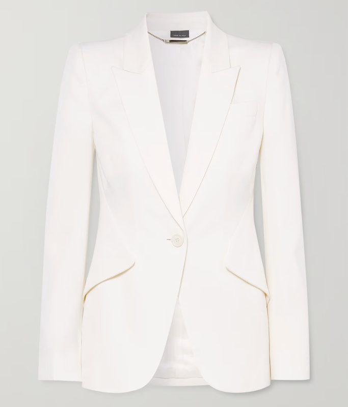 Alexander McQueen tailored blazer in White 