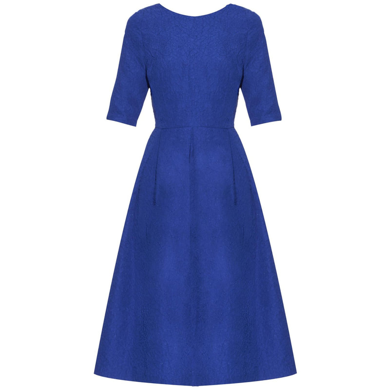 Saloni Martine Cobalt Blue - Kate Middleton Dresses - Kate's Closet