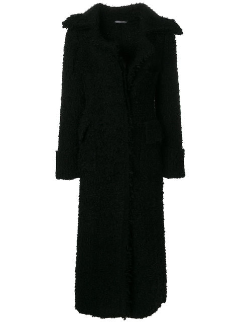 Alexander McQueen Black Metallic Tweed Coat