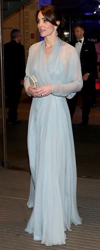 Jenny Packham Casa Clutch in Silver as seen on Kate Middleton, The Duchess of Cambridge: