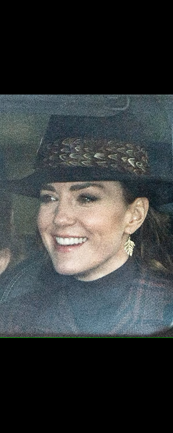 Philip Treacy Pheasant Feather Band Fedora as seen on Kate Middleton, The Duchess of Cambridge.