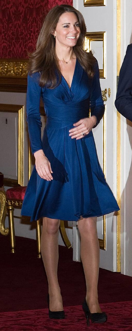  Issa London Blue Wrap Dress as seen on Kate Middleton.