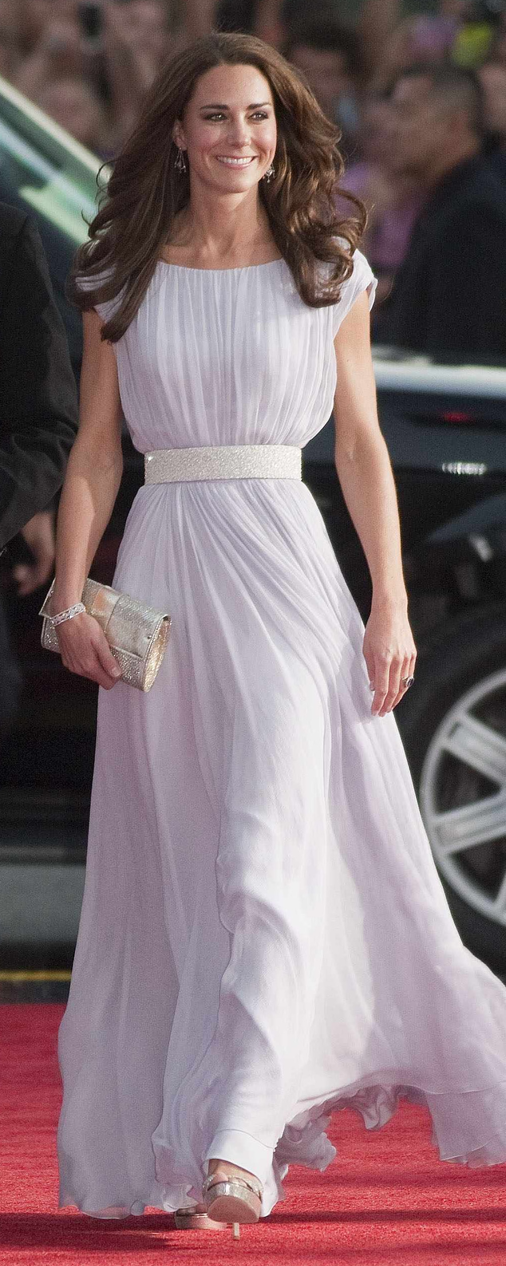 Alexander McQueen Lilac Grecian Gown as seen on Kate Middleton, The Duchess of Cambridge.