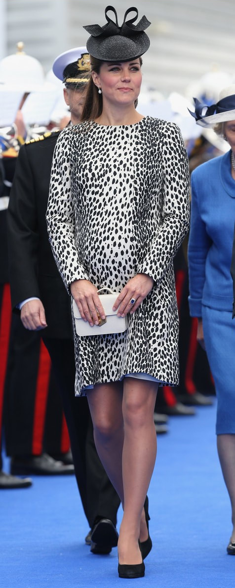 Hobbs Dalmatian Mac Coat​ as seen on Kate Middleton, The Duchess of Cambridge.