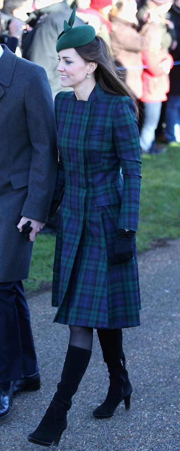 Gina Foster Millinery Meribel Beret in Forest Green as seen on Kate Middleton, The Duchess of Cambridge.