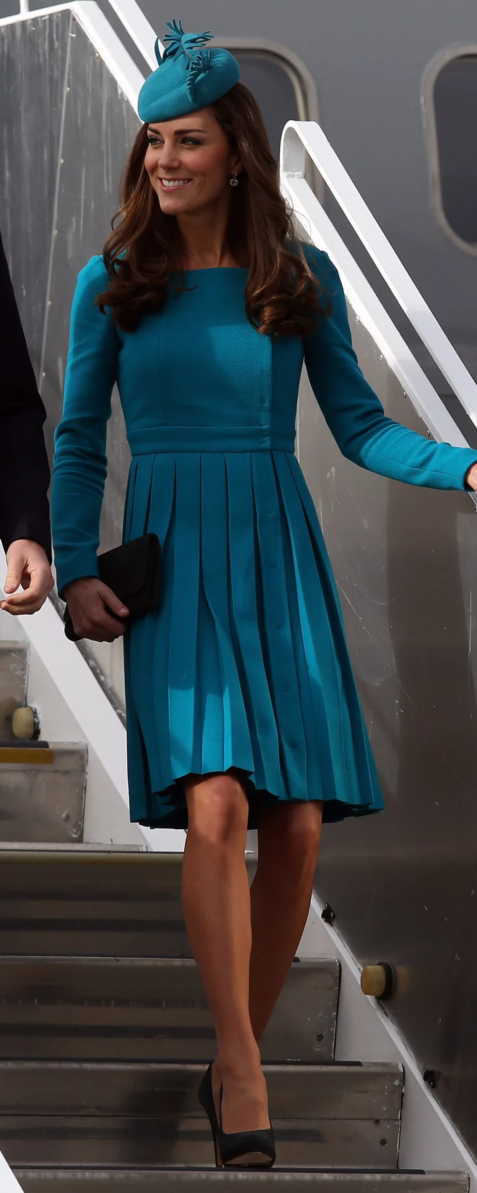 Jane Taylor Dolly Hat in Teal as seen on Kate Middleton, The Duchess of Cambridge.