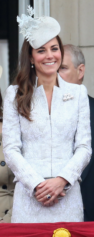 Jane Taylor Teardrop Straw Beret in Ice Blue as seen on Kate Middleton, The Duchess of Cambridge.