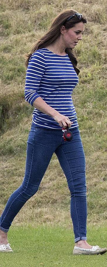 ME+EM Cobalt Breton Stripe Top as seen on Kate Middleton, the Duchess of Cambridge