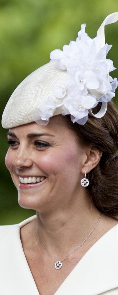 Mappin & Webb 'Empress' Diamond Carriage Earrings as seen on Kate Middleton, The Duchess of Cambridge