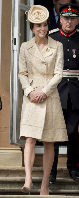 KIKI Eden Citrine and Diamond Flower Drop Earrings as seen on Kate Middleton, The Duchess of Cambridge.