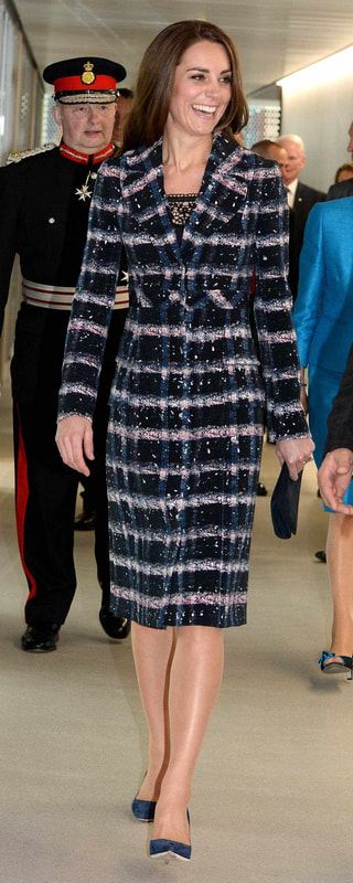 Erdem Check Tweed Coat as seen on Kate Middleton, The Duchess of Cambridge.
