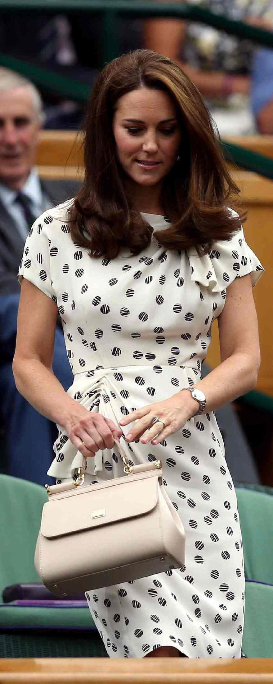 Dolce & Gabbana Rosa Sicily Bag as seen on Kate Middleton, The Duchess of Cambridge at Wimbledon women's finals 2018