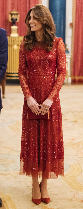 Soru Ruby & Gold Earrings as seen on Kate Middleton, The Duchess of Cambridge.