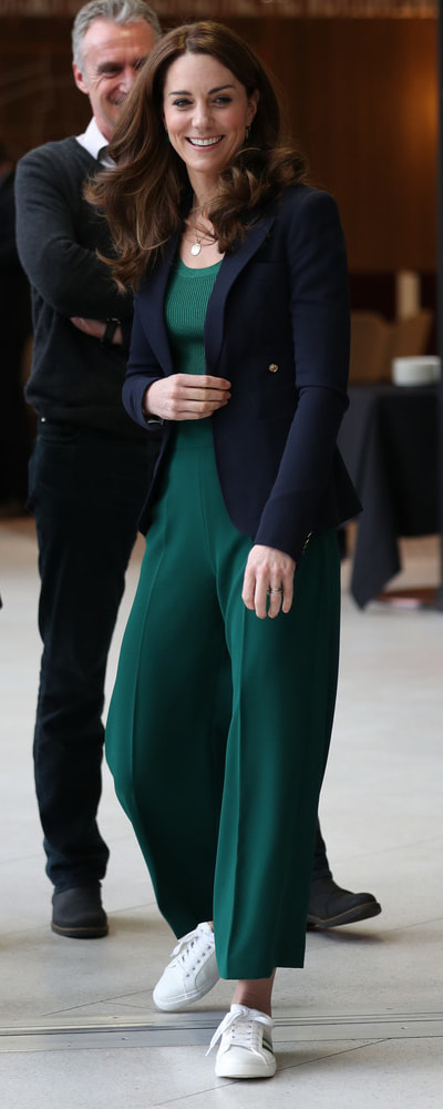 Mango Elliot Green Ribbed Knit Sweater as seen on Kate Middleton, The Duchess of Cambridge.