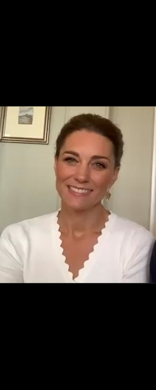 Kate Middleton, Duchess of Cambridge Video call with Shout UK on 13 May 2020
