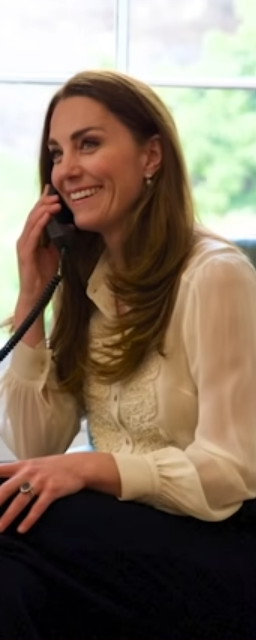 Duchess of Cambridge makes telephone calls with participants from Hold Still project