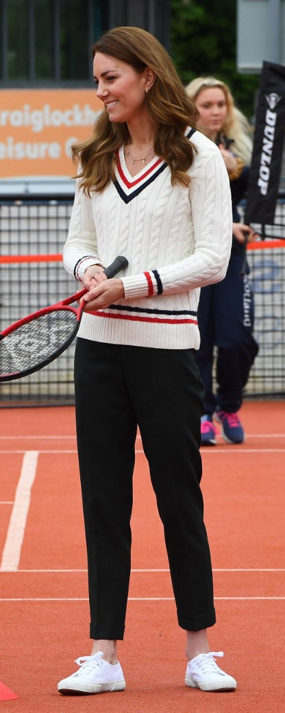 27 May 2021 - The Duchess of Cambridge joins LTA Youth for a round of tennis
