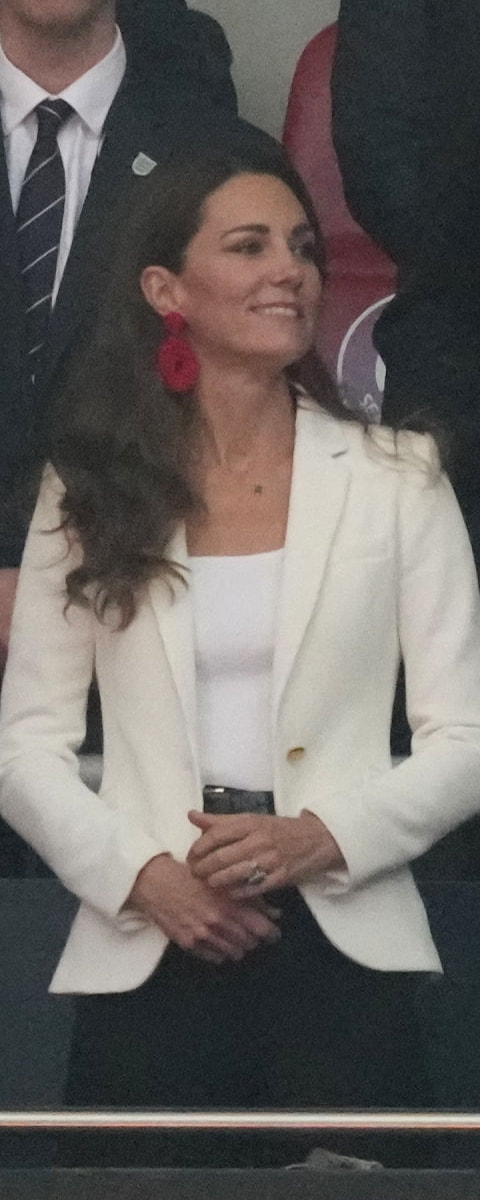Blaiz Red Beaded Earrings as seen on Kate Middleton, The Duchess of Cambridge.