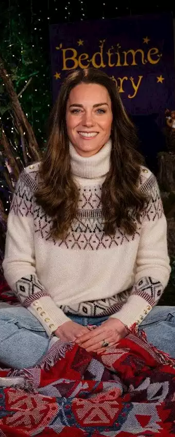 Holland Cooper Fairisle Knit Sweater in Cream as seen on Kate Middleton, The Duchess of Cambridge.
